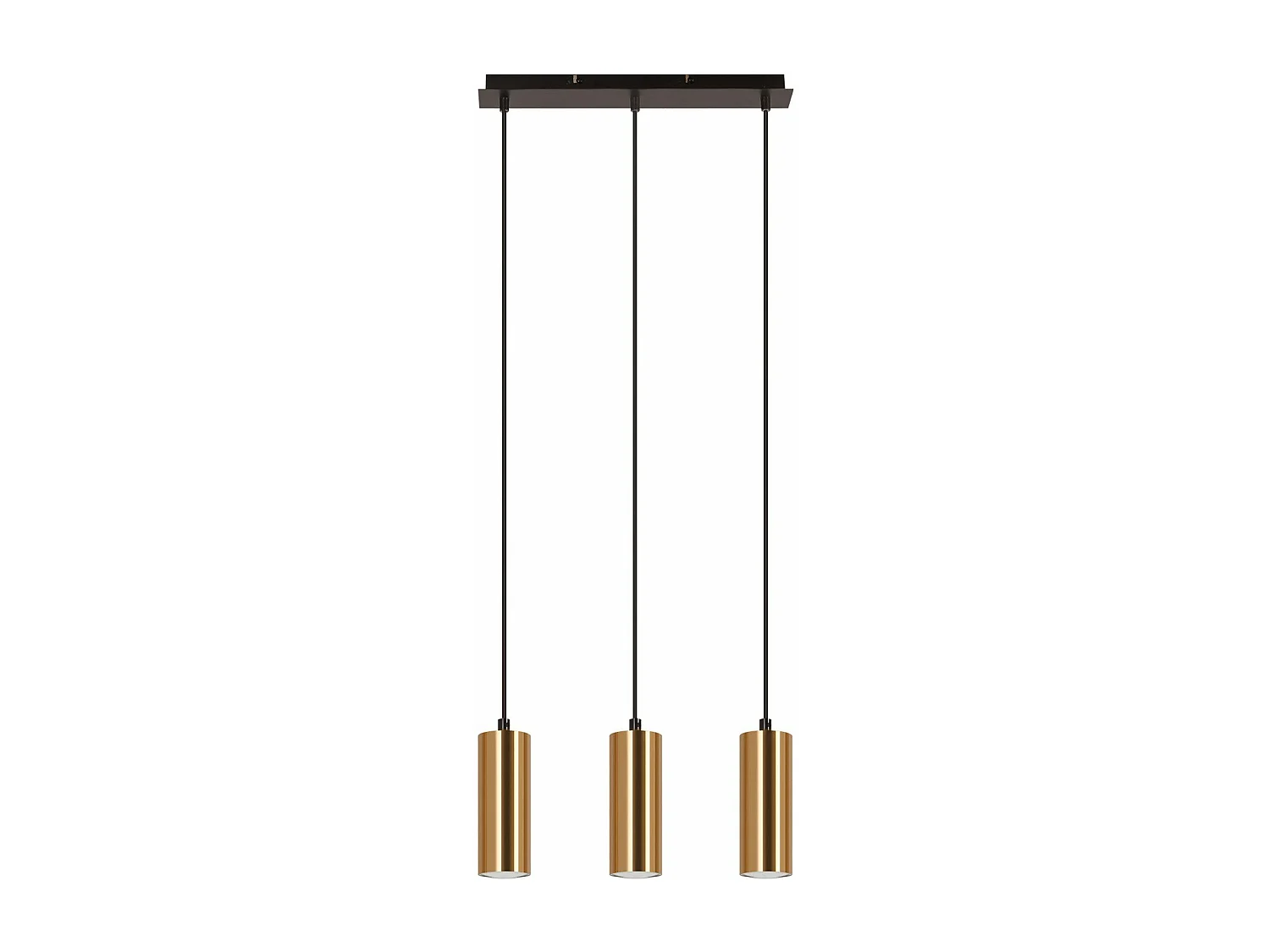 NETTLIFE 3-punktowa lampa wisząca Złoto Czarny Vintage GU10 Industrial