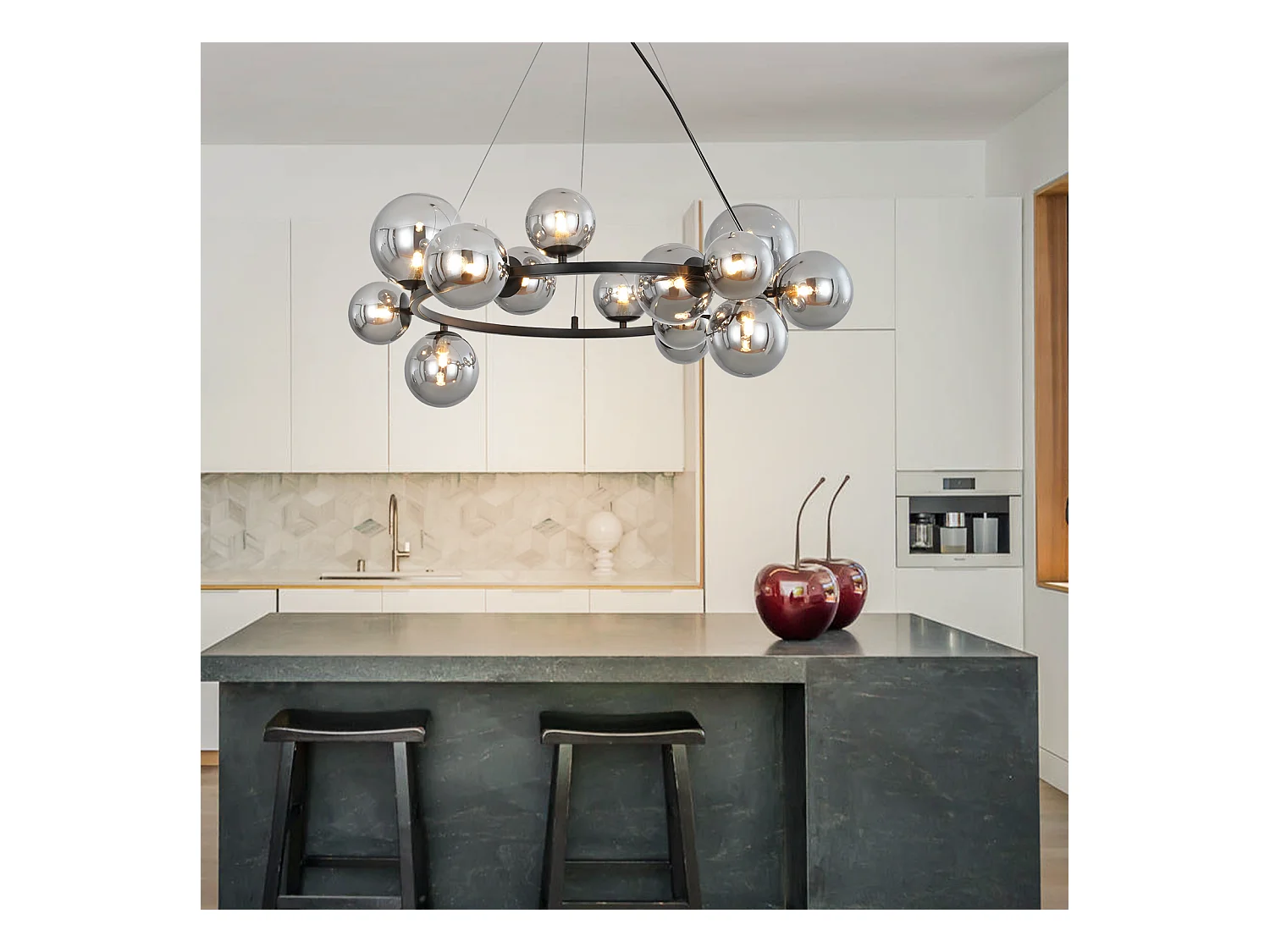 NETTLIFE Pendelleuchte Esstisch Pendelleuchte Wohnzimmer - Pendelleuchte 14 G9 Glühbirnen
