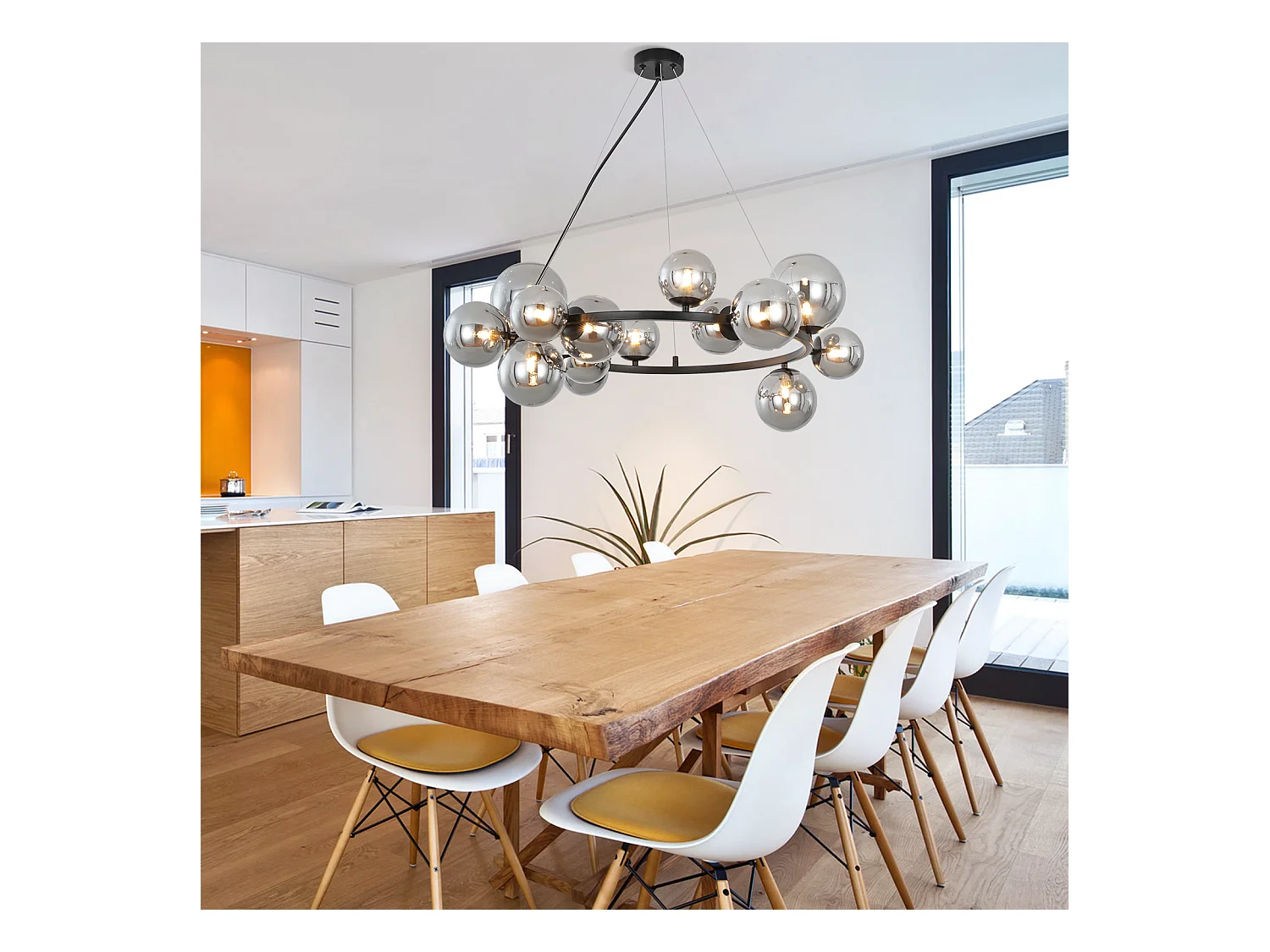 NETTLIFE Pendelleuchte Esstisch Pendelleuchte Wohnzimmer - Pendelleuchte 14 G9 Glühbirnen