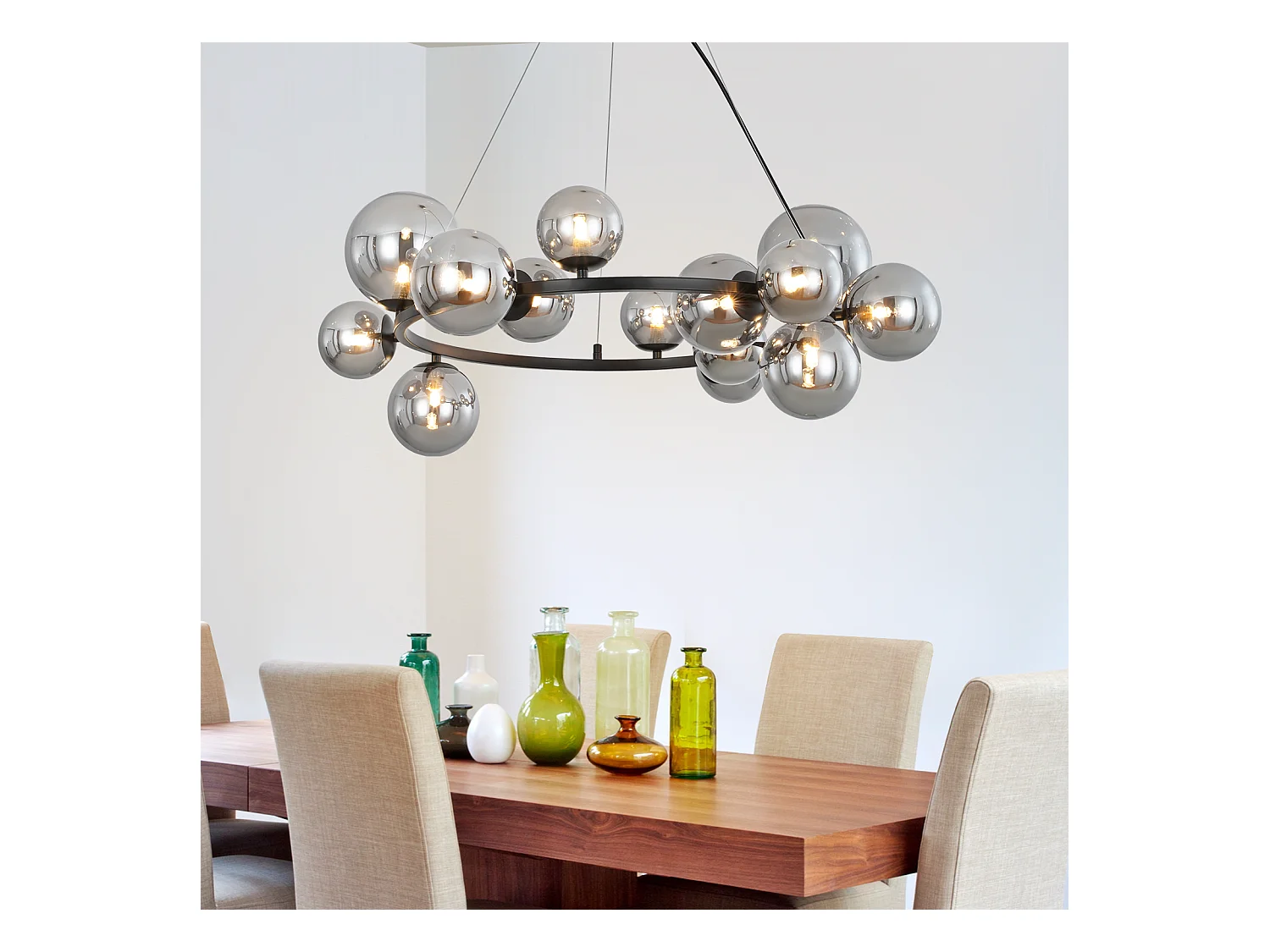 NETTLIFE Pendelleuchte Esstisch Pendelleuchte Wohnzimmer - Pendelleuchte 14 G9 Glühbirnen