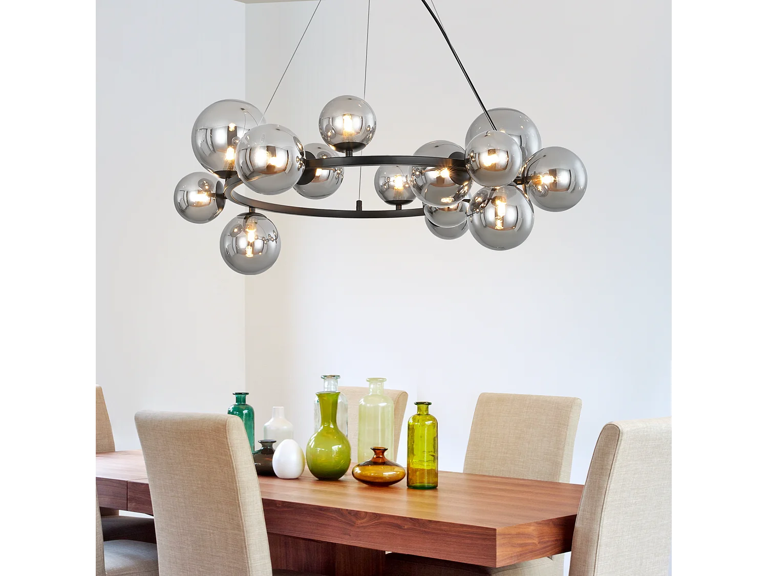 NETTLIFE Pendelleuchte Esstisch Pendelleuchte Wohnzimmer - Pendelleuchte 14 G9 Glühbirnen