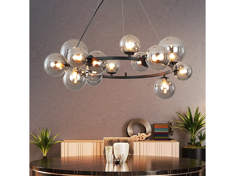 NETTLIFE Lampe suspendue table à manger lampe suspendue salon - lampe suspendue 14 ampoules G9