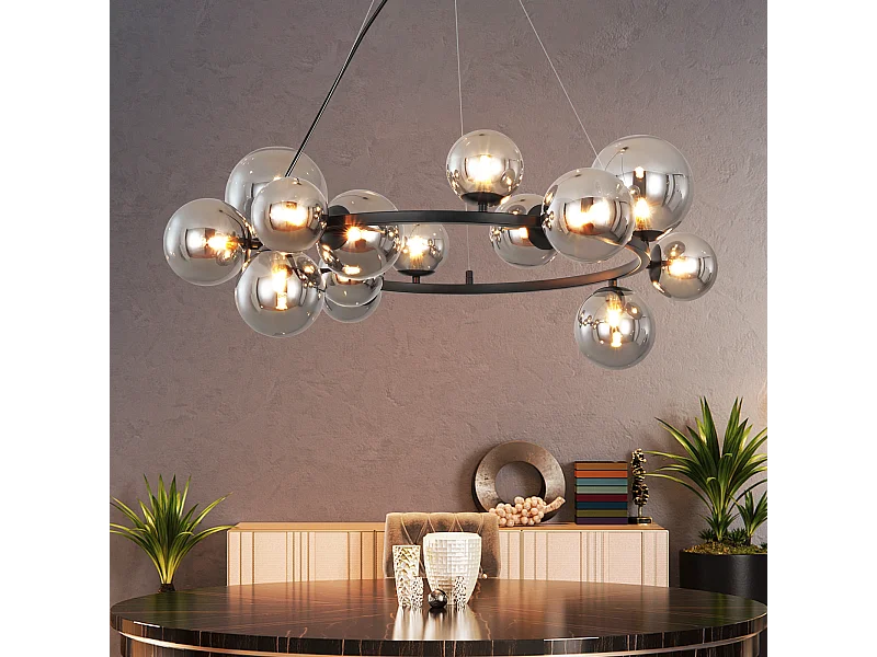 NETTLIFE Lampe suspendue table à manger lampe suspendue salon - lampe suspendue 14 ampoules G9