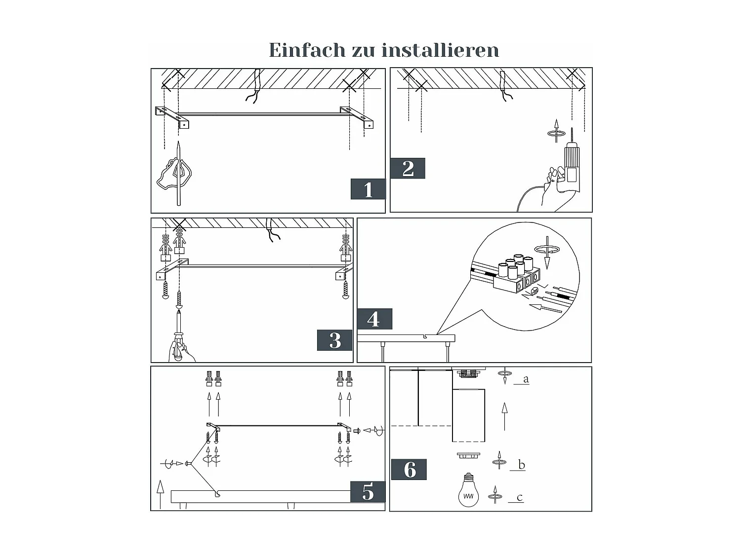 Esstisch-Pendelleuchte E27 - Moderne LED-Pendelleuchte mit 3 verstellbaren Glühbirnen