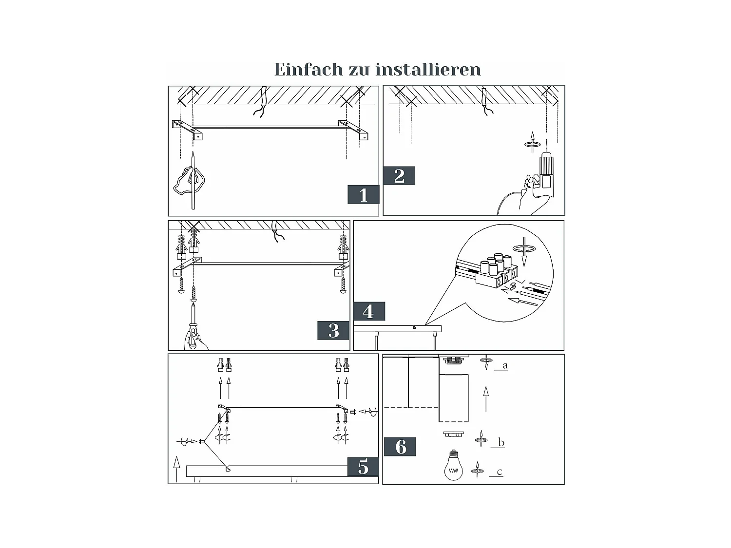 NETTLIFE Lampa wisząca na stół do jadalni E27 - nowoczesna, regulowana 3-punktowa lampa wisząca LED
