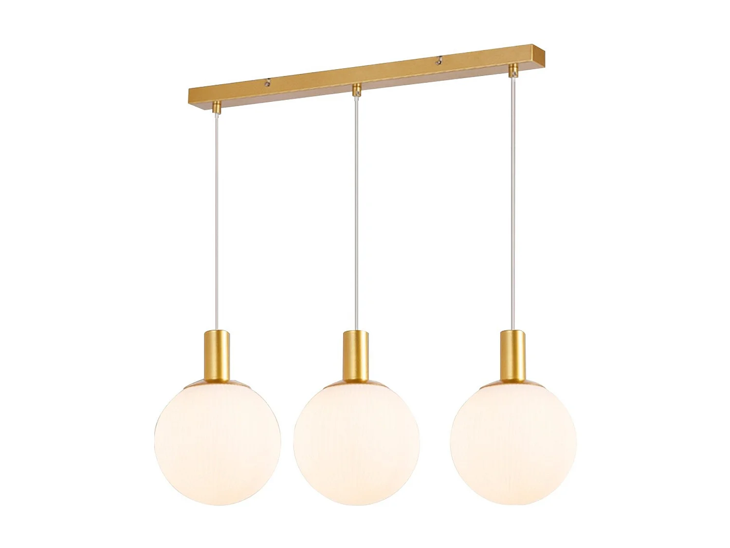 NETTLIFE Suspension E27 or Lampe à suspendre 3 feux Réglable en hauteur Lampe à suspendre Moderne