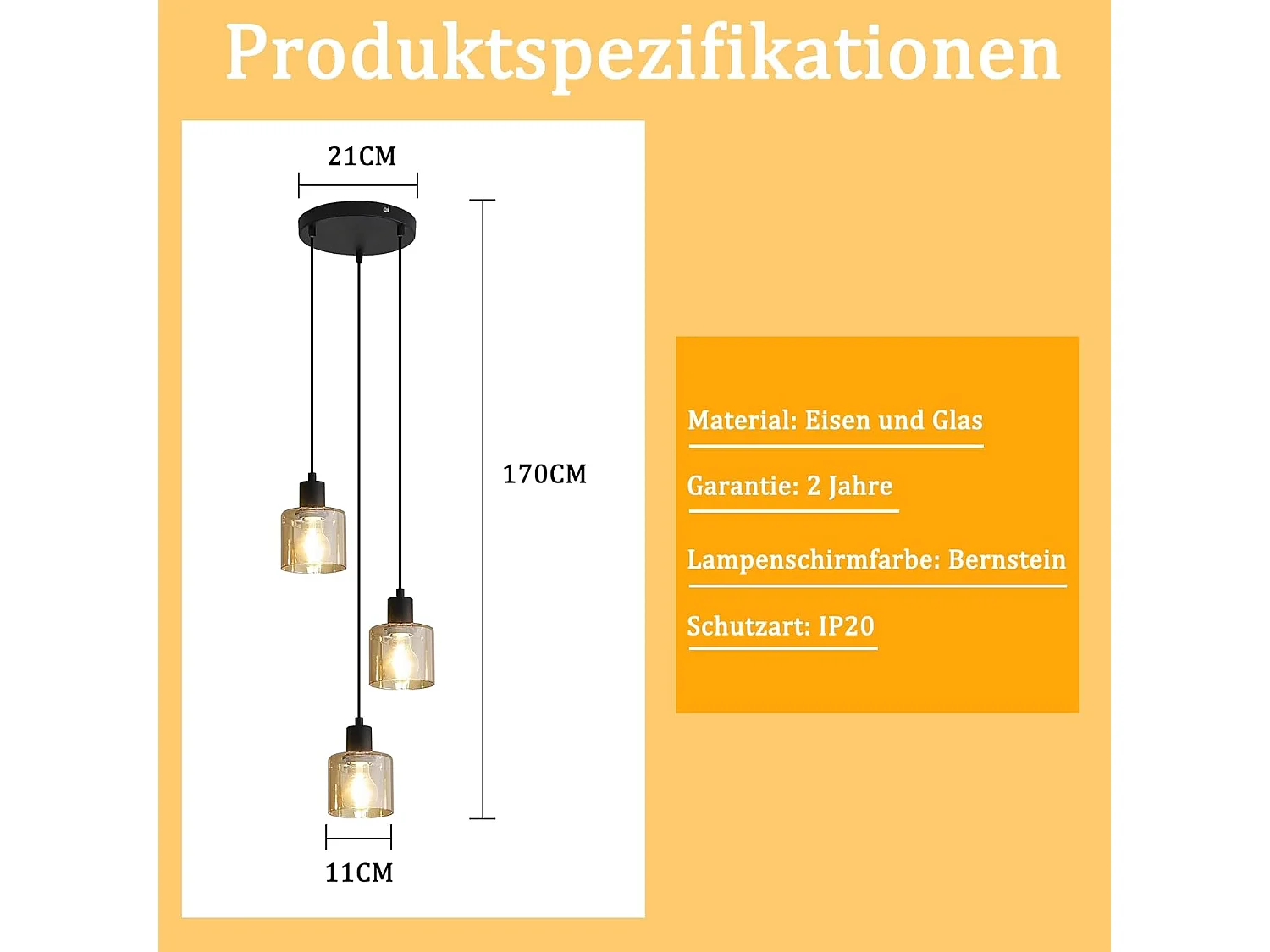 NETTLIFE Suspension Table à Manger Lampe Suspendue Vintage 3 Ampoules Lampe de Table à Manger Suspendue E27 Métal Noir Rétro Industriel