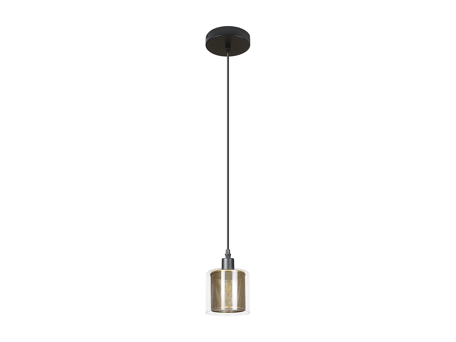 NETTLIFE Suspension vintage table à manger lampe suspendue - 1 ampoule E14 Max 40W rétro verre métal noir or industriel