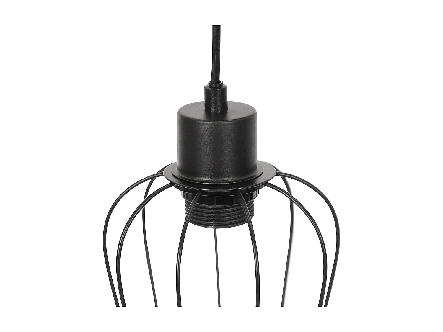 NETTLIFE Suspension rétro lampe à suspension vintage en bois industriel noir E27