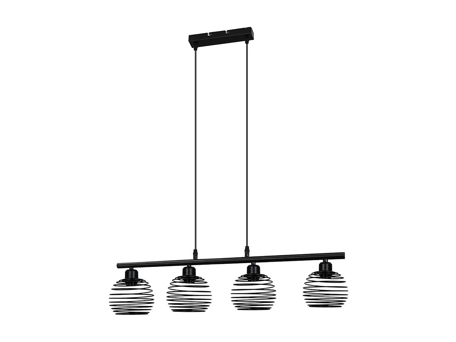 NETTLIFE Lampe à suspension noire rétro E27 métal industriel