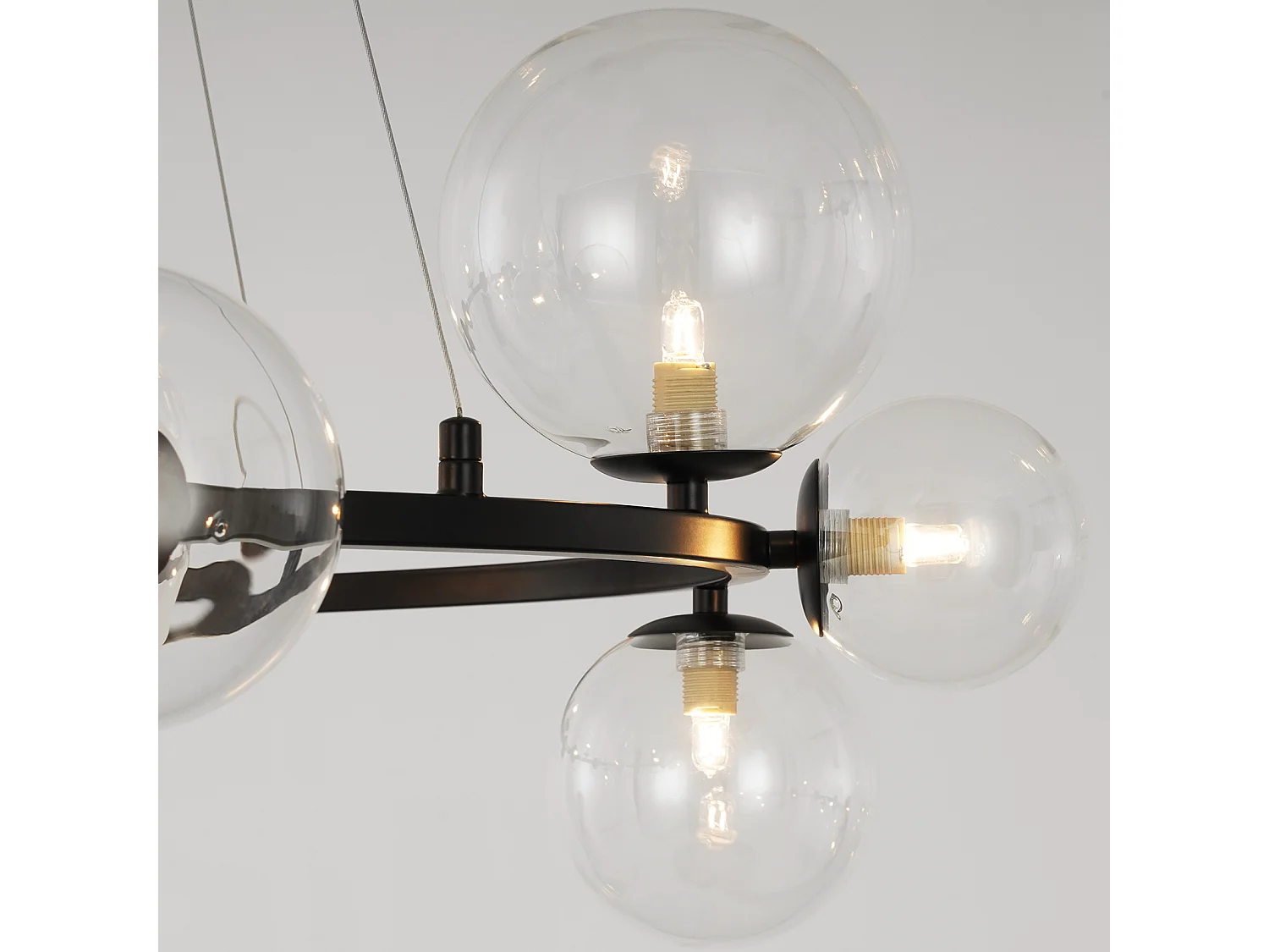 NETTLIFE Zawieszana lampa wisząca do stołu jadalnego do salonu - G9 14 płomieni nowoczesne przezroczyste schody