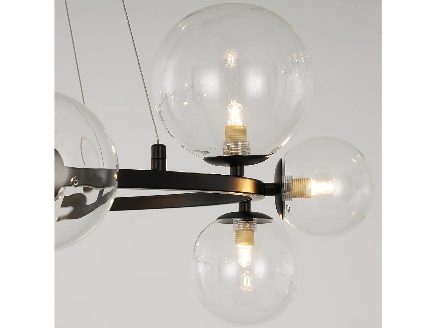 NETTLIFE Suspension table à manger lampe suspendue salon - G9 14 flammes escalier transparent moderne