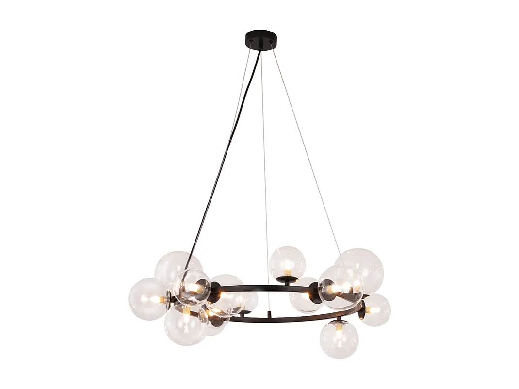 NETTLIFE Suspension table à manger lampe suspendue salon - G9 14 flammes escalier transparent moderne