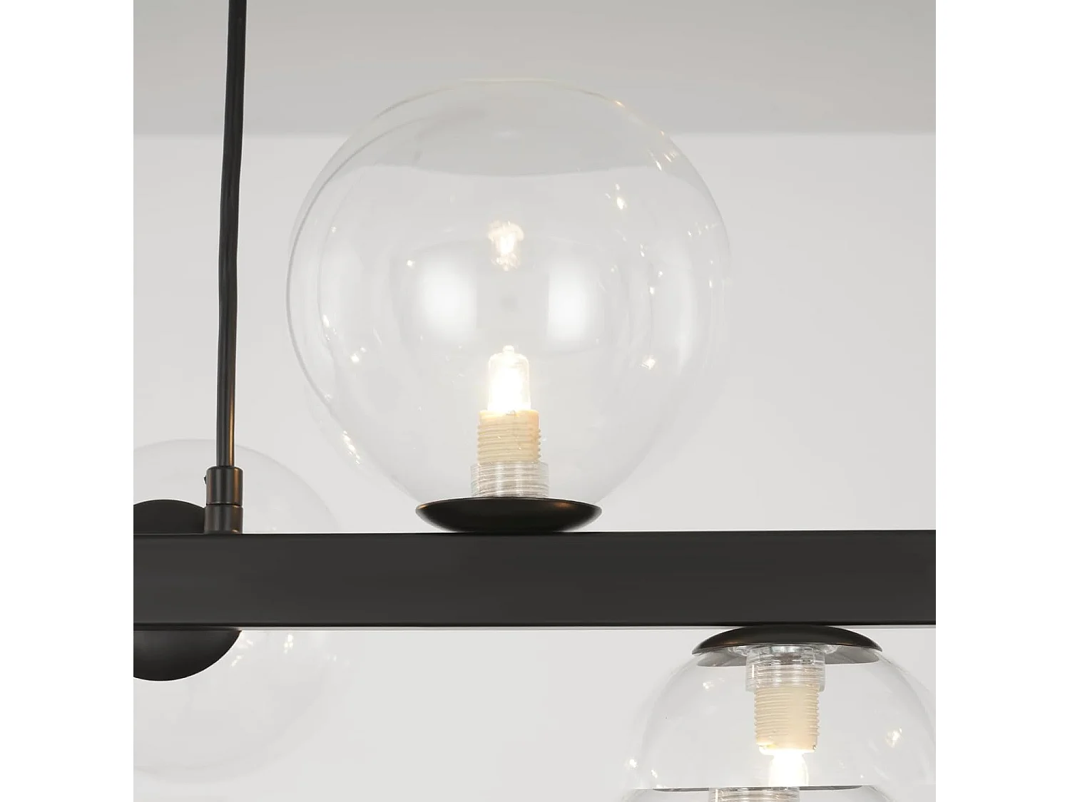 NETTLIFE Suspension table à manger lampe suspendue salon suspension G9 suspension 8 ampoules transparente