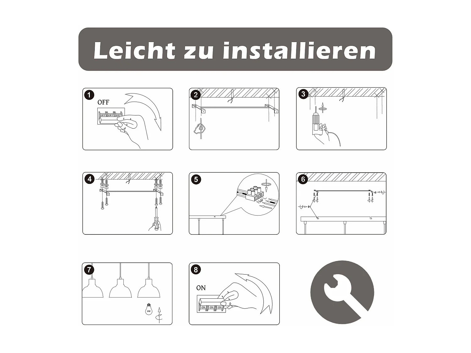 NETTLIFE Lampe à Suspension Vintage 3 Flammes Rétro Industrial Noir Lampe de Table E27