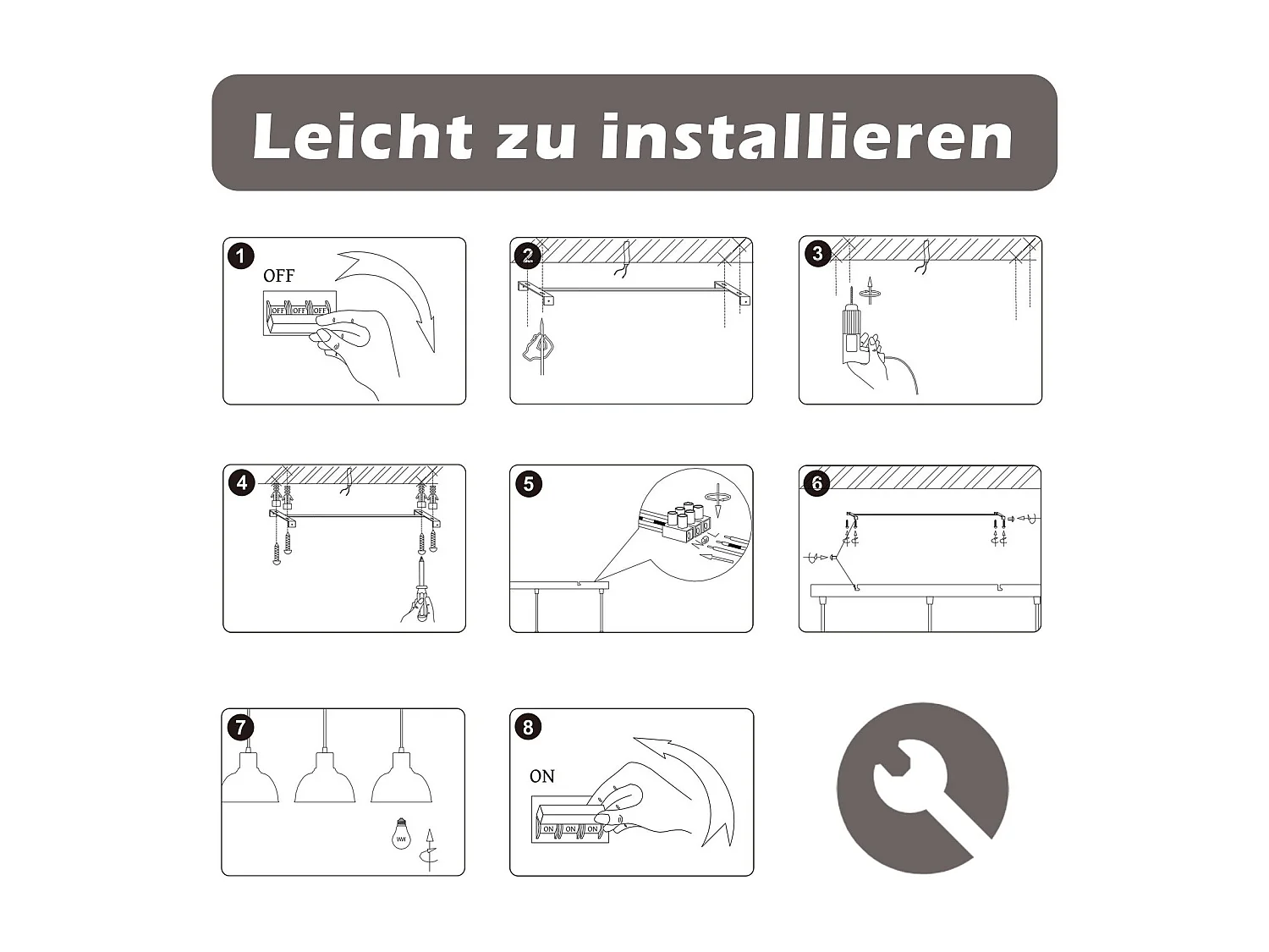 NETTLIFE Lampe à Suspension Vintage 3 Flammes Rétro Industrial Noir Lampe de Table E27