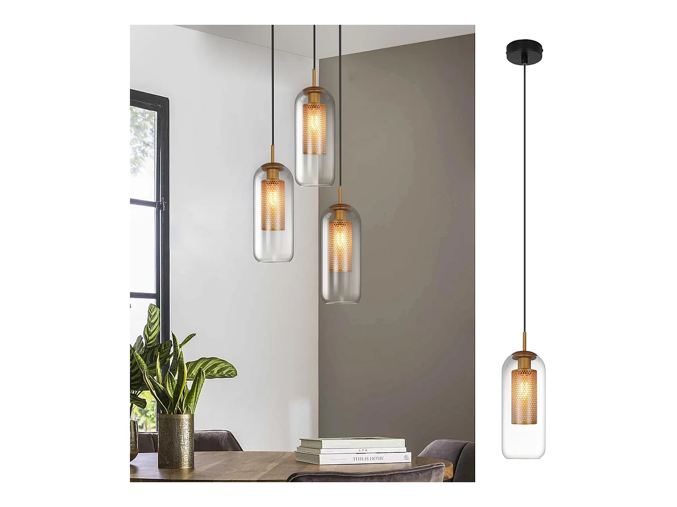 NETTLIFE Suspension Vintage 1 flamme Lampe à suspendre noir Lampe à suspendre Réglable en hauteur E27