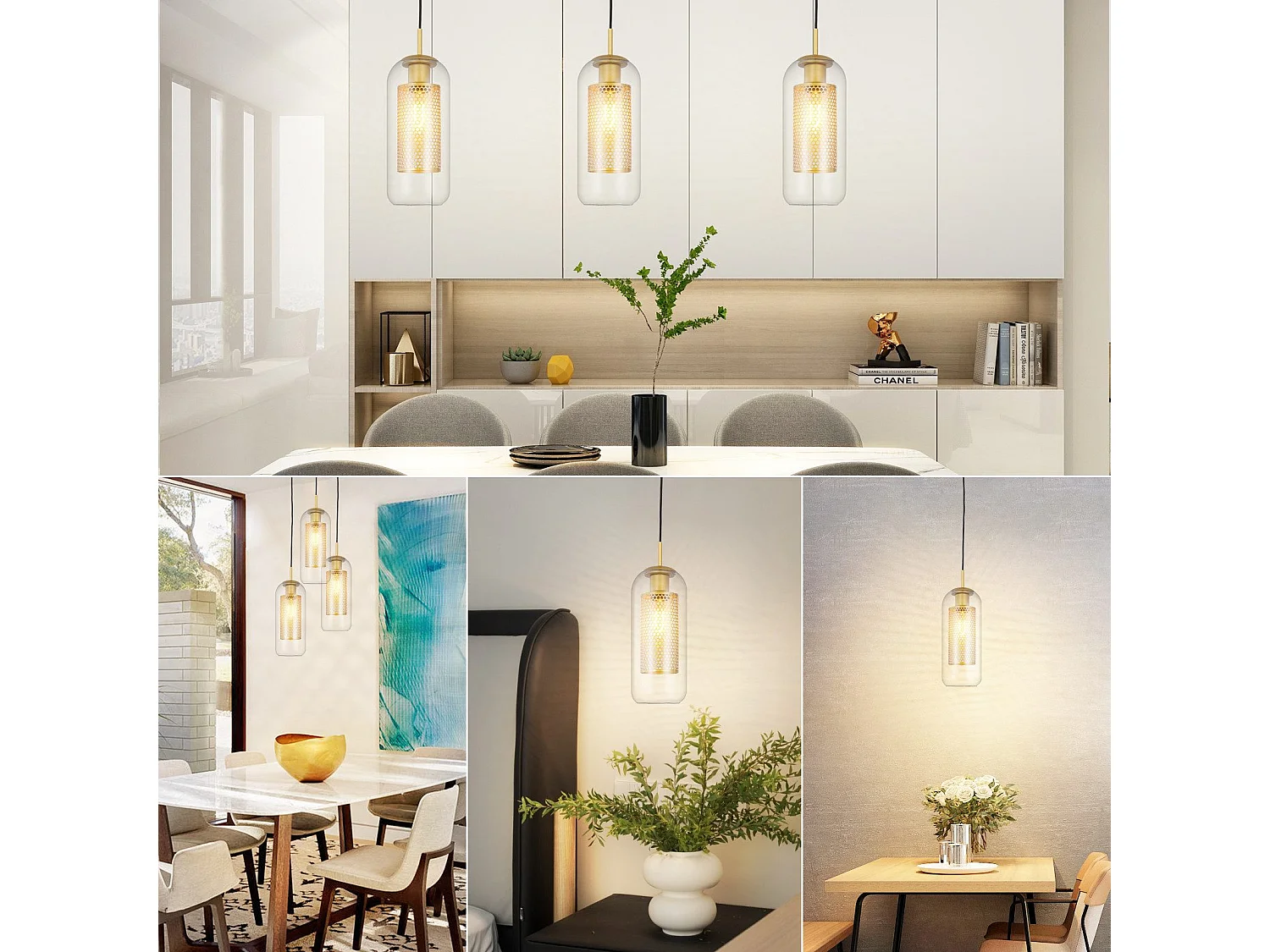 NETTLIFE Suspensión Vintage 1 llama Lámpara de techo negra Lámpara de techo Ajustable en altura E27