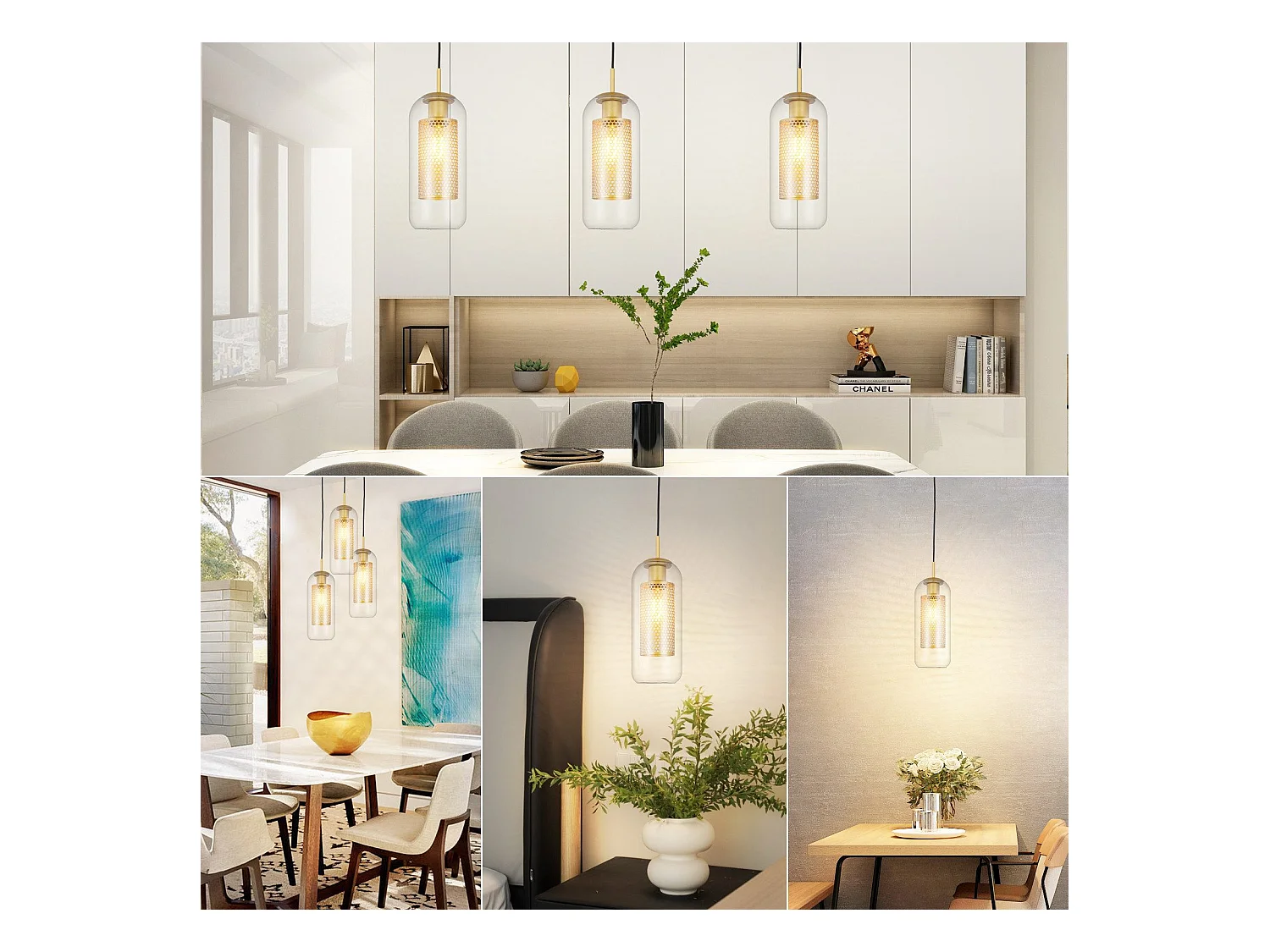 NETTLIFE Suspensión Vintage 1 llama Lámpara de techo negra Lámpara de techo Ajustable en altura E27