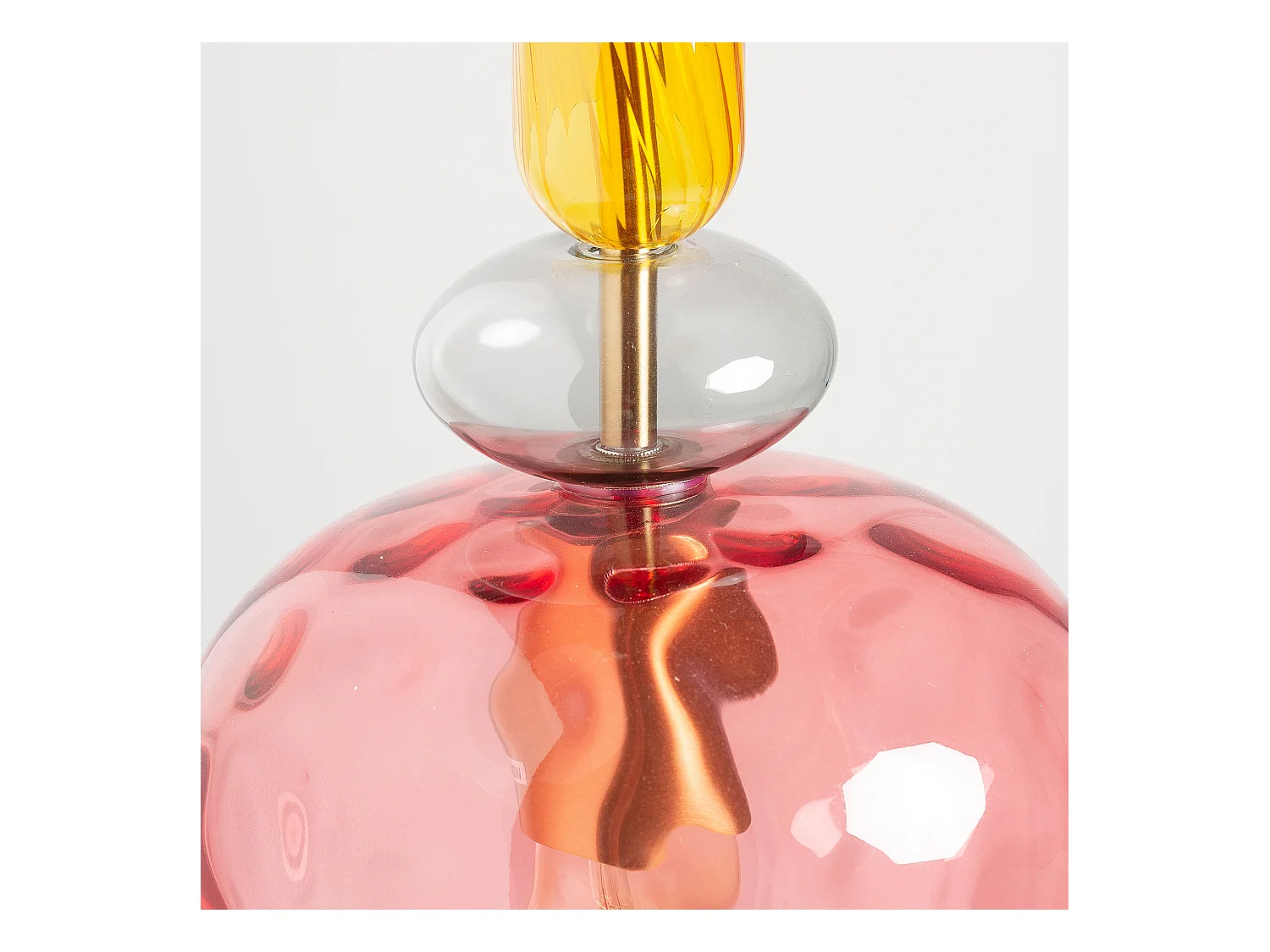 Lustre en verre multicouleur  en 20x20x68 cm