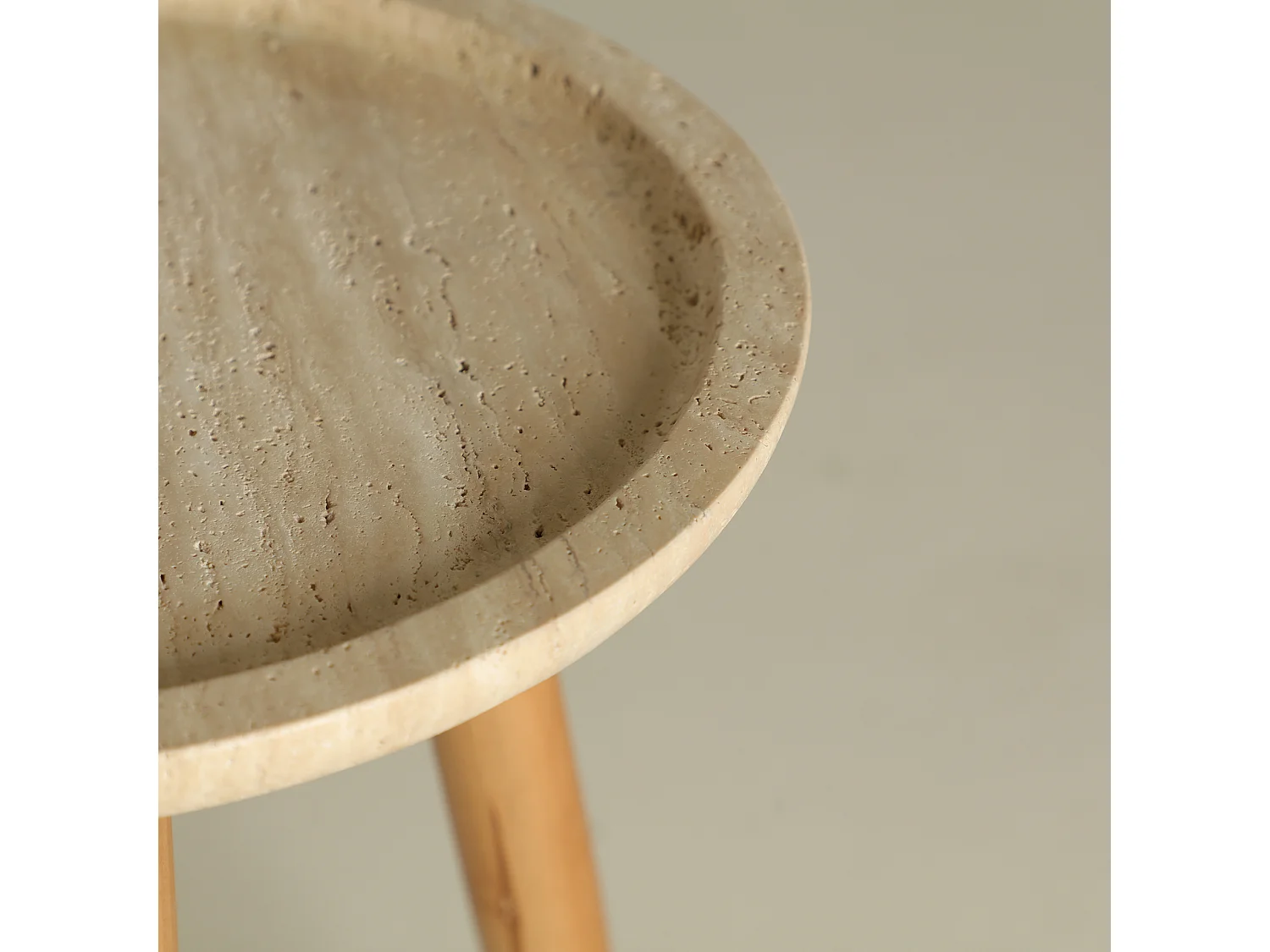 Table basse en bois de bouleau marron  en 43x43x58 cm