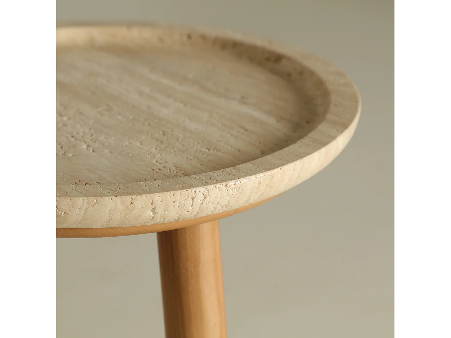 Table basse en bois de bouleau marron  en 43x43x58 cm