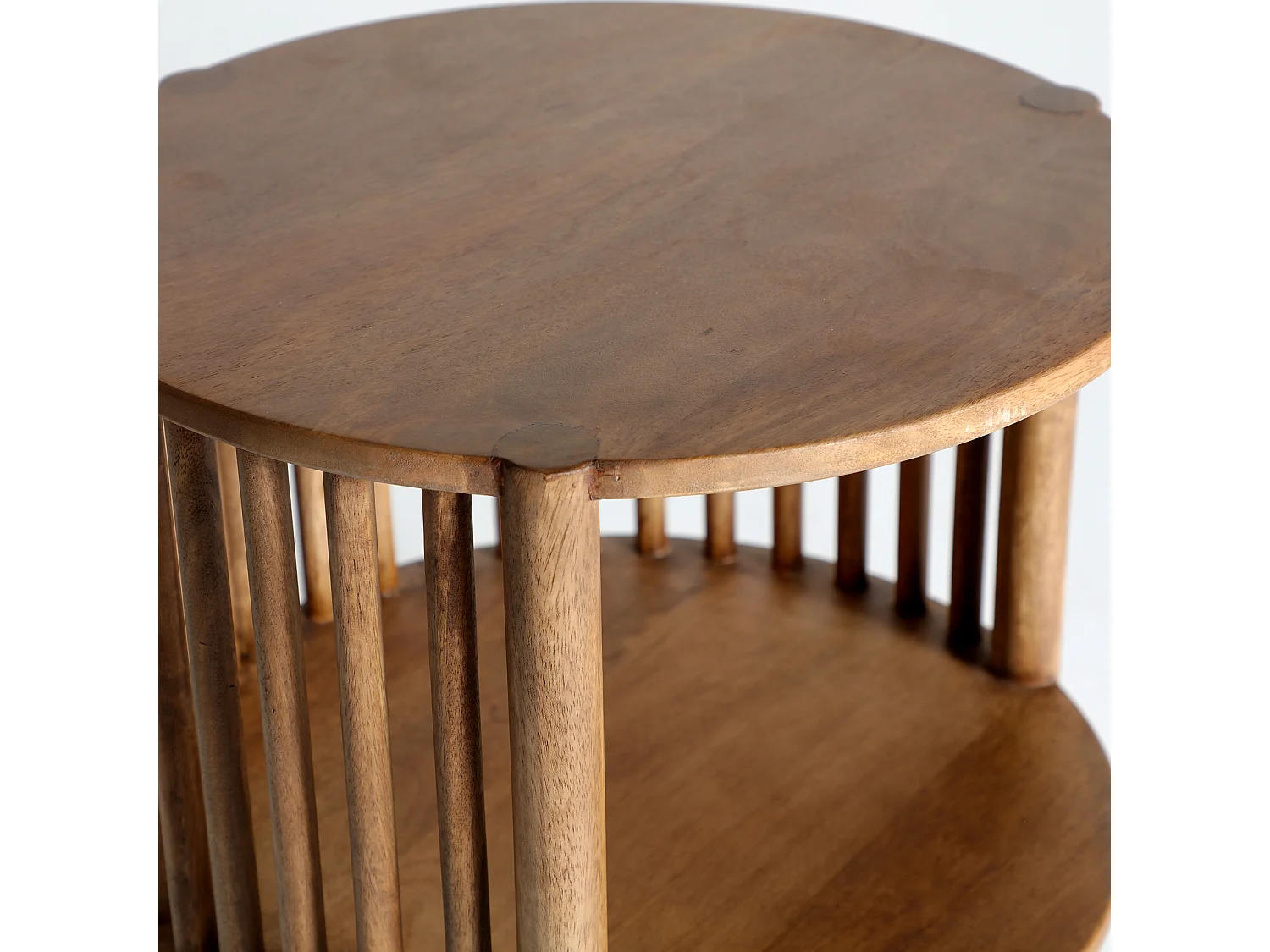 Table basse en bois de mangue marron naturel en 51x51x55 cm