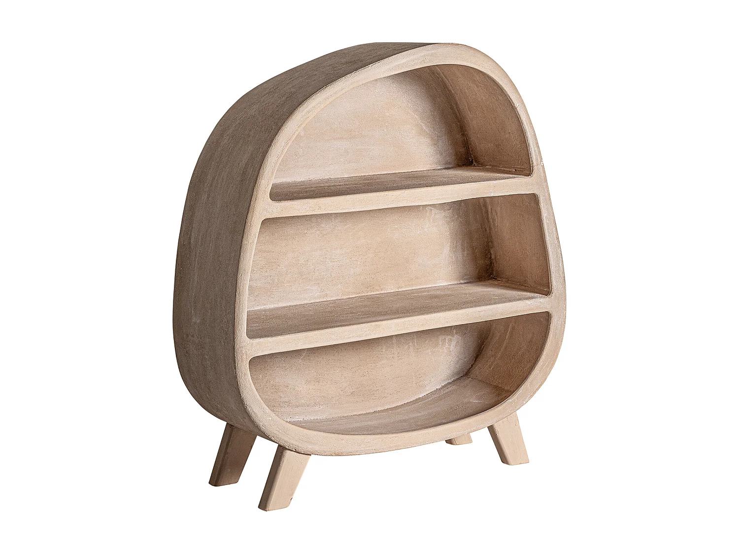 Estanteria de madera dm en color marrón claro   de 120x38x132cm