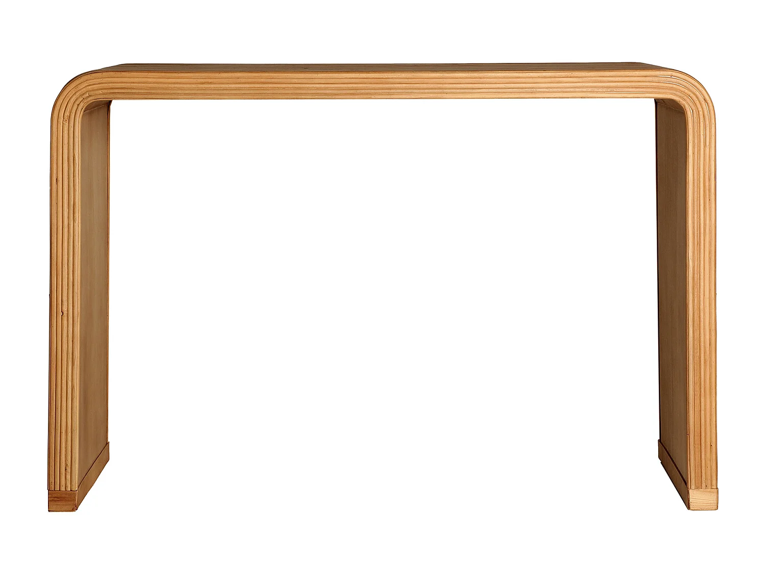 Console en bois de paulownia brun clair  en 120x40x80 cm