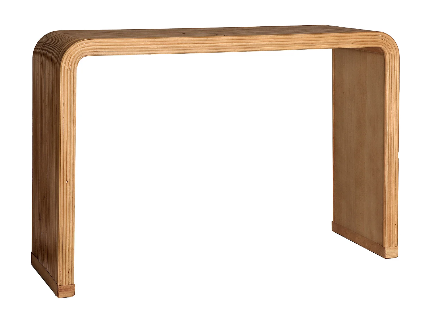 Console en bois de paulownia brun clair  en 120x40x80 cm