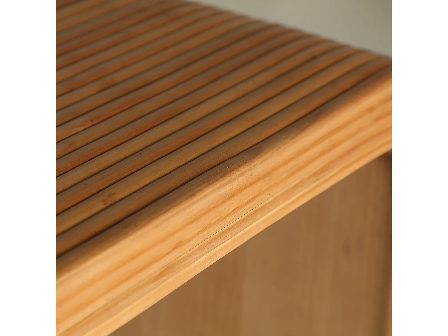 Console en bois de paulownia brun clair  en 120x40x80 cm