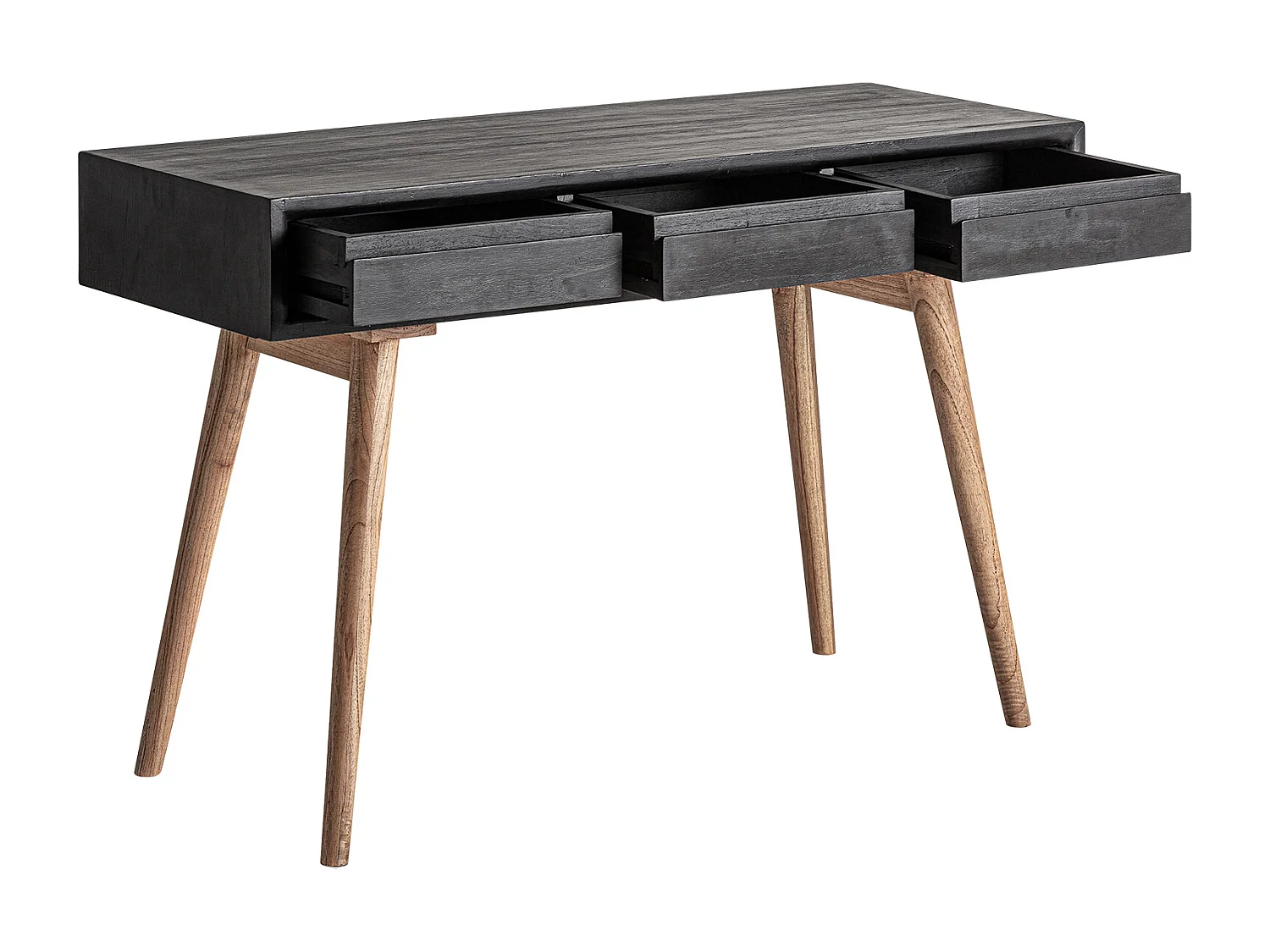 Console en bois de mindi noir  en 120x45x80 cm