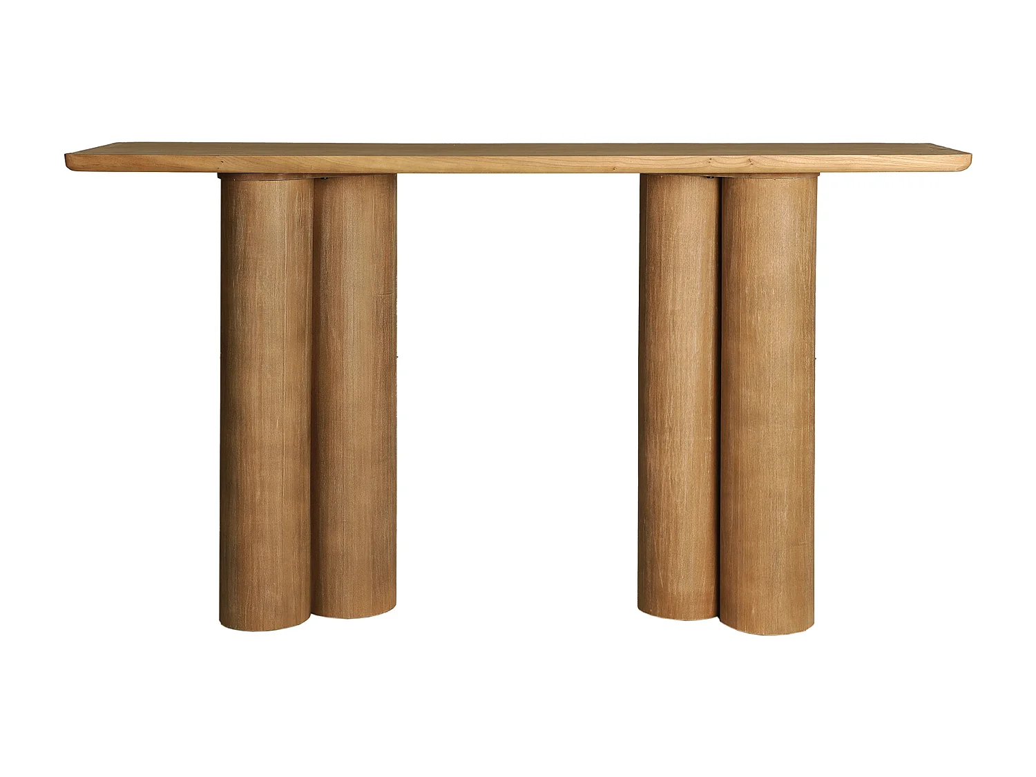 Consola de madera dm en color marrón . de 150x40x81cm