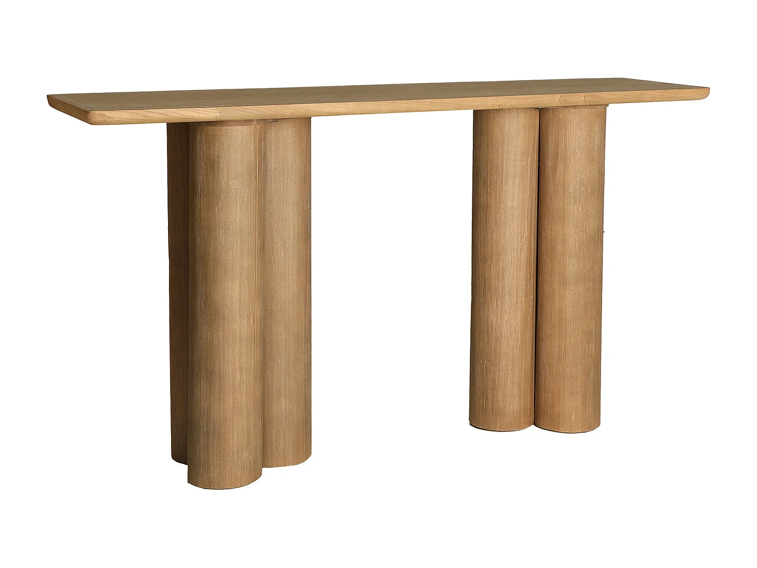 Consola de madera dm en color marrón . de 150x40x81cm