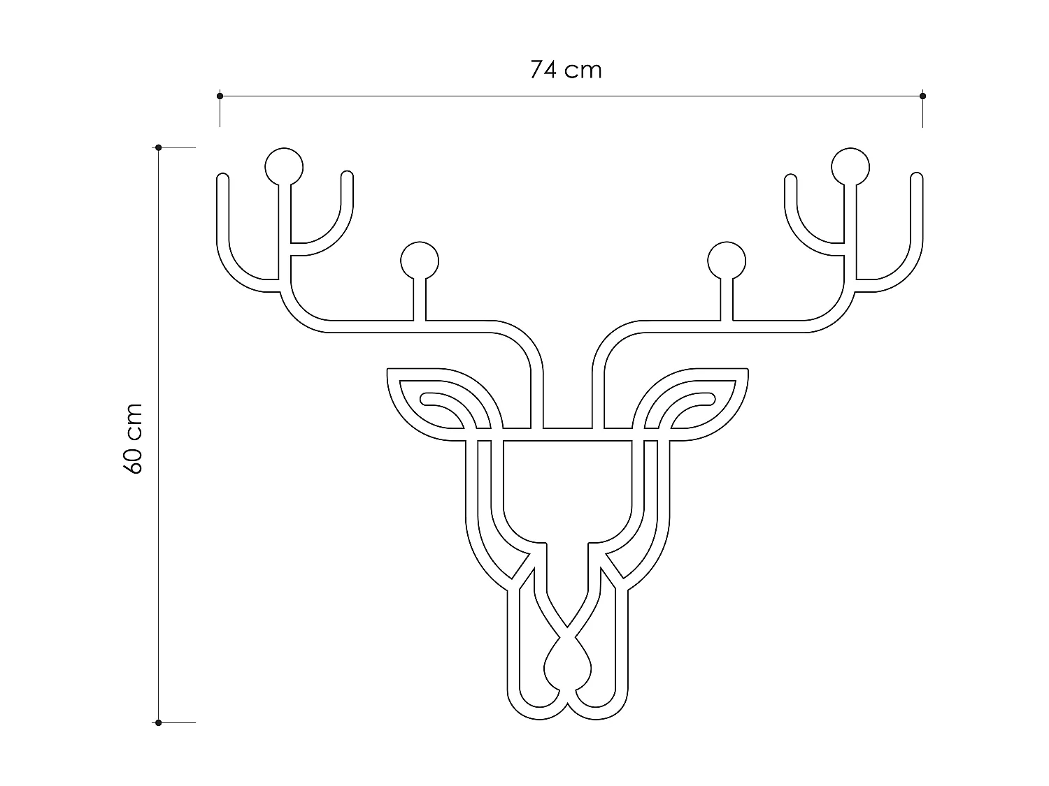 Wanddekoration METALL DEER - Matte
