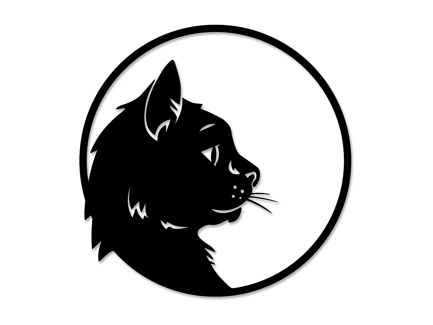 Wanddekoration Katze METALL - Matte