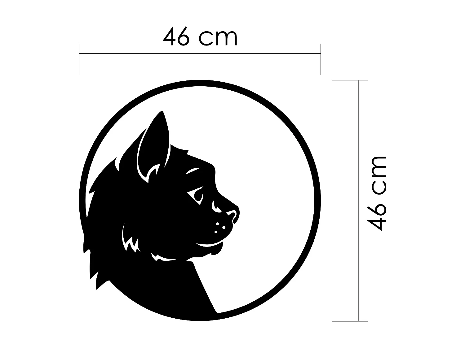 Wanddekoration Katze METALL - Matte