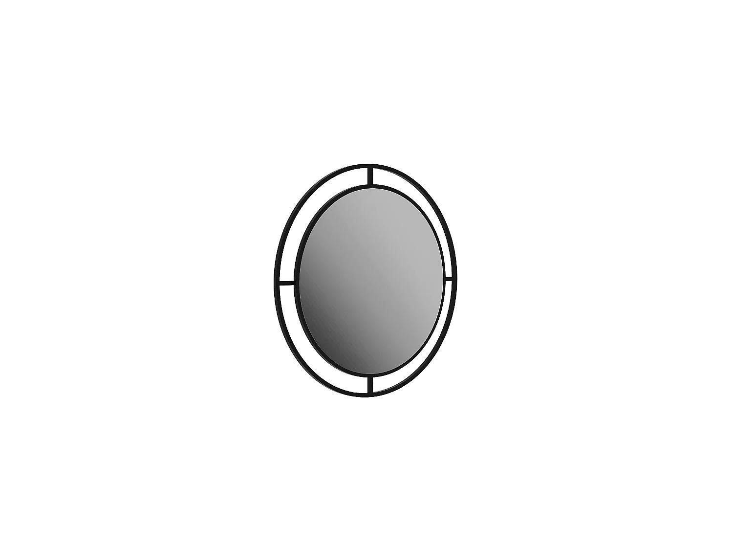 Decortie Zwart 2x57x57cm Wandspiegel Metalen Rond Duurzaam&Modern Bubble