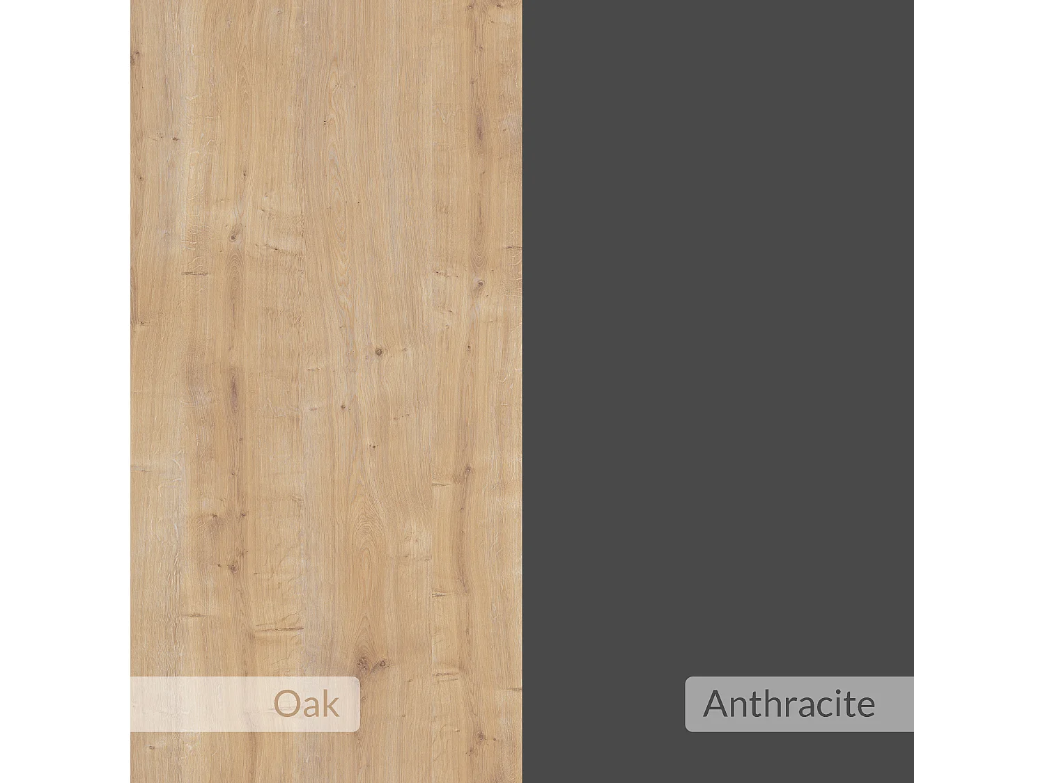 Decortie Chêne, Gris Anthracite 14.8x68cm Porte-manteau mural avec 6 Métal crochets, Panneau de particules, Rangement d'étagère