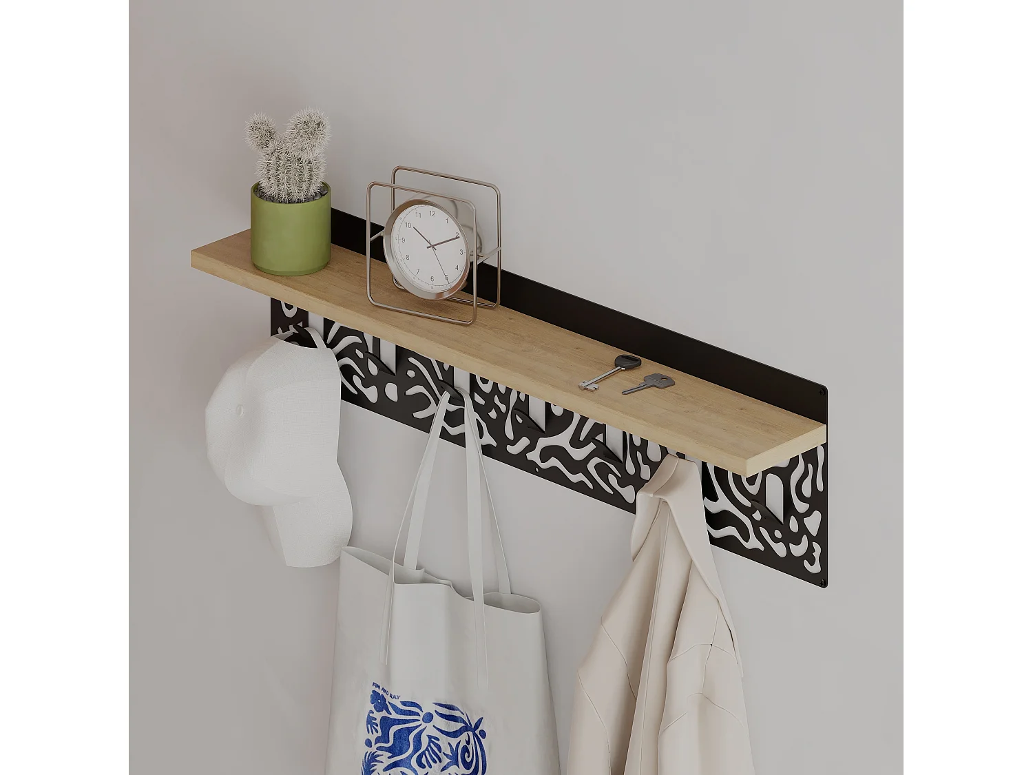 Aufhänger NOVO - Eiche, 12 x 20 x 80 cm