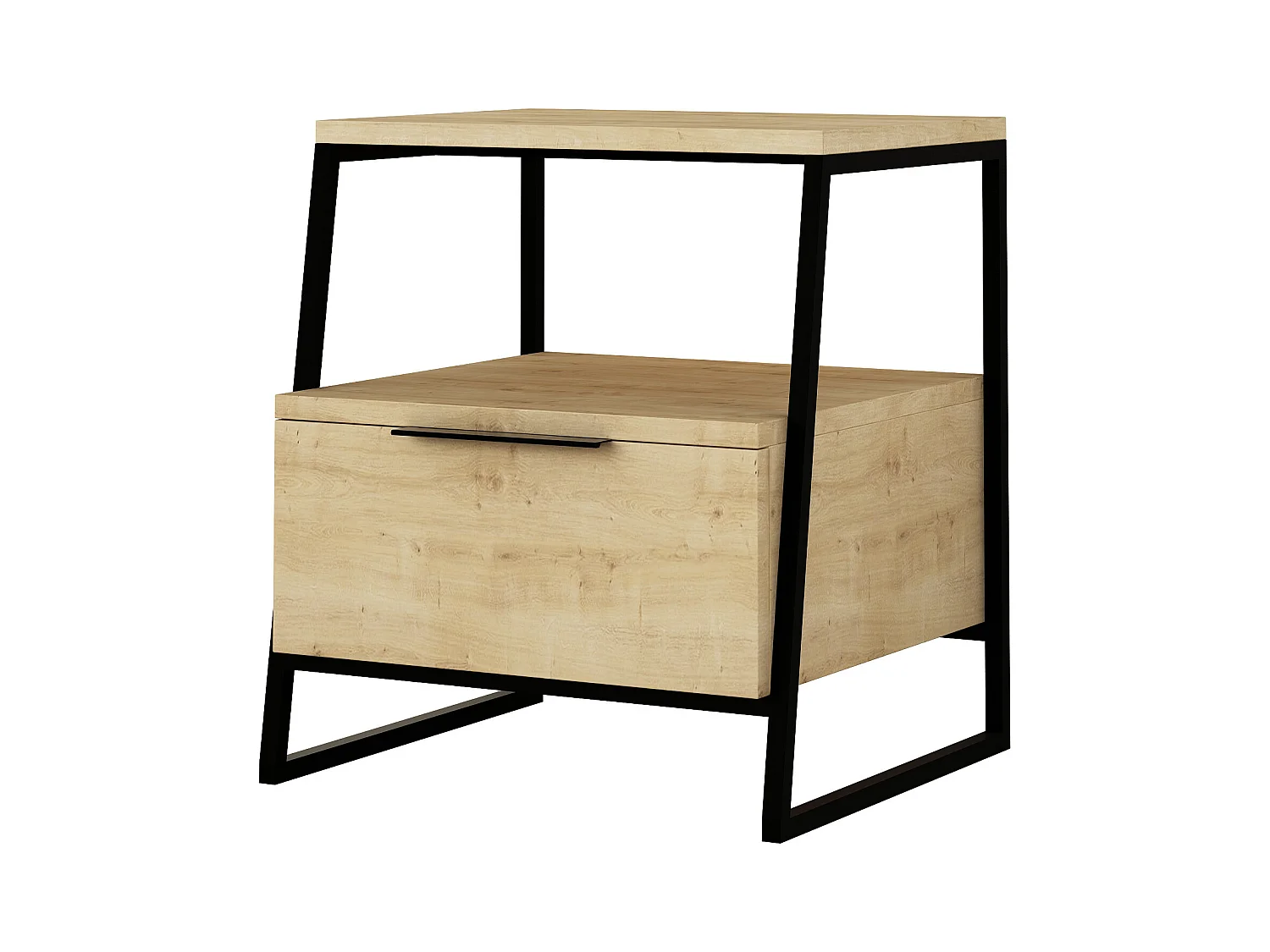 Nachttisch mit Schubladen PAL-Eiche - 45 x 41 x 50 cm