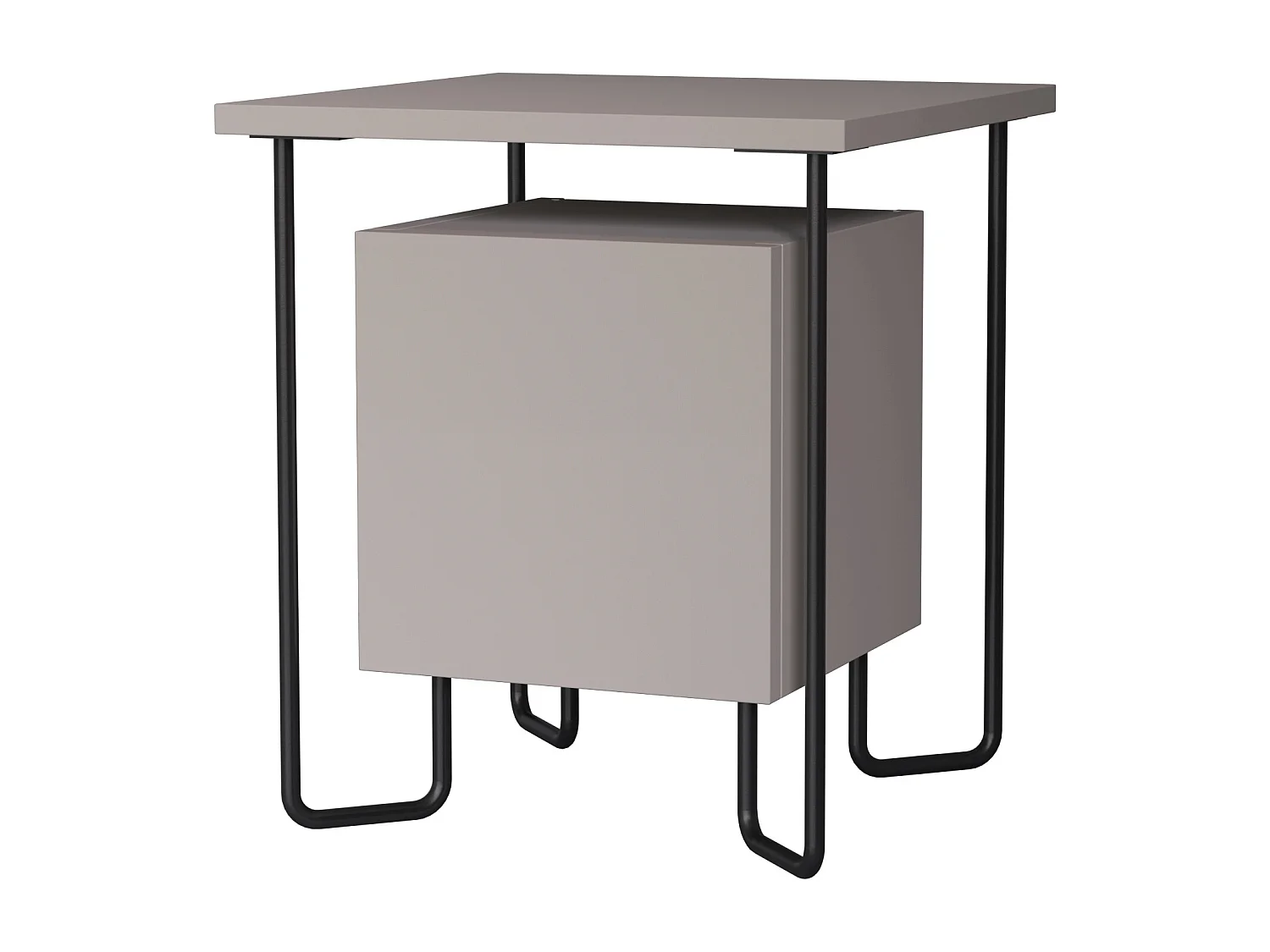 Table de chevet ACRES- gris anthracite, 45x40x40