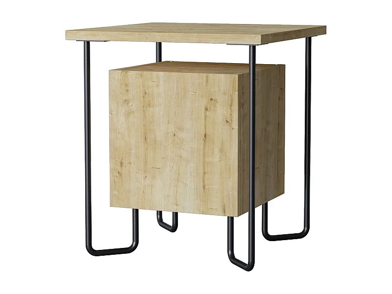 Table de chevet ACRES - couleur naturel clair, 45x40x40
