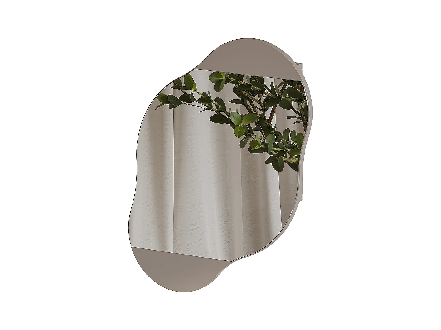 Decortie Mocha Gris 13x60x75cm Armoire de Salle de Bain Miroir avec Porte et Rangement Panneau de Particules Moderne Mural Cloud
