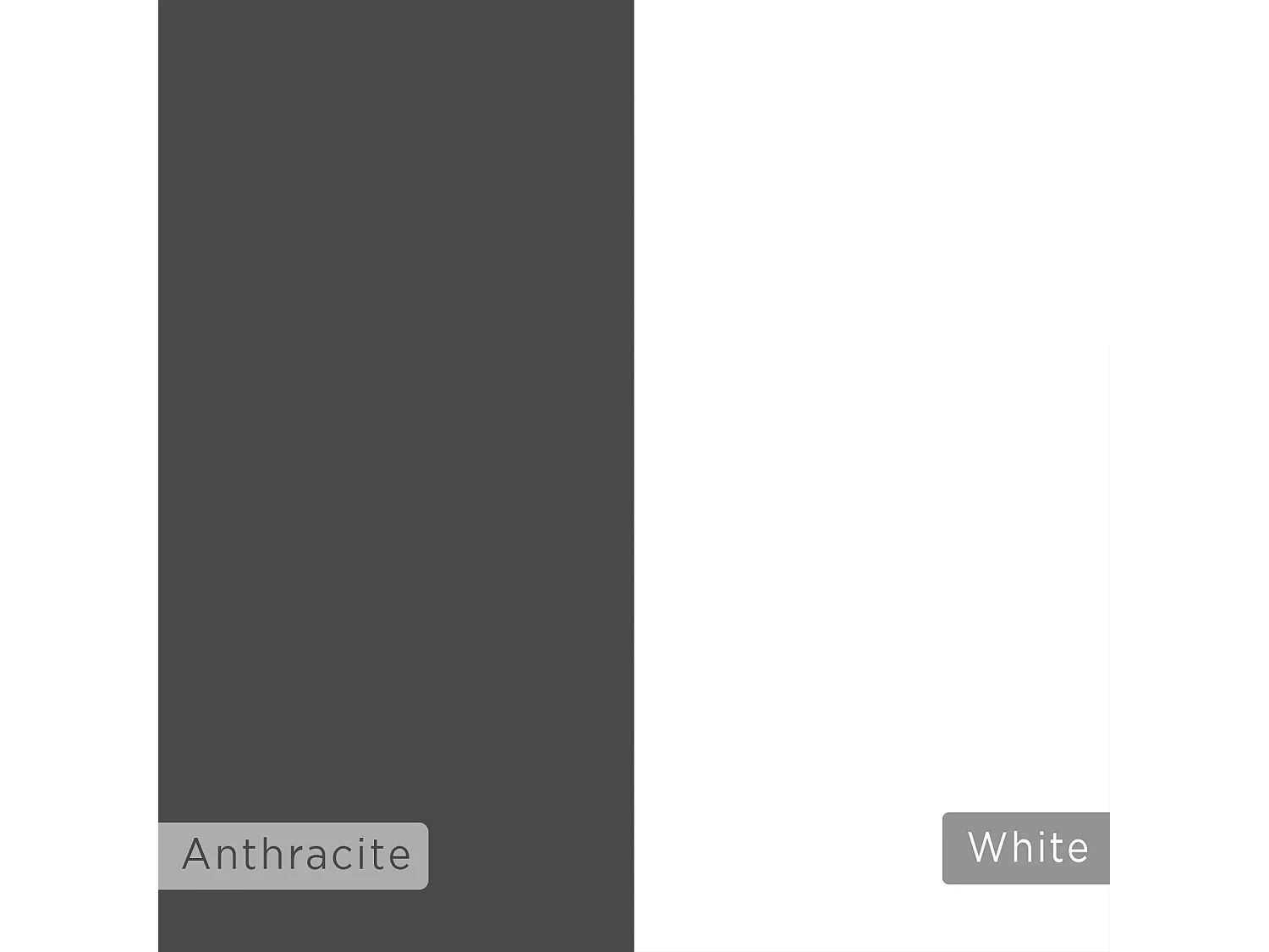 Schreibtisch Papillon - Weiß-Anthrazit - 137 x 60 x 75 cm