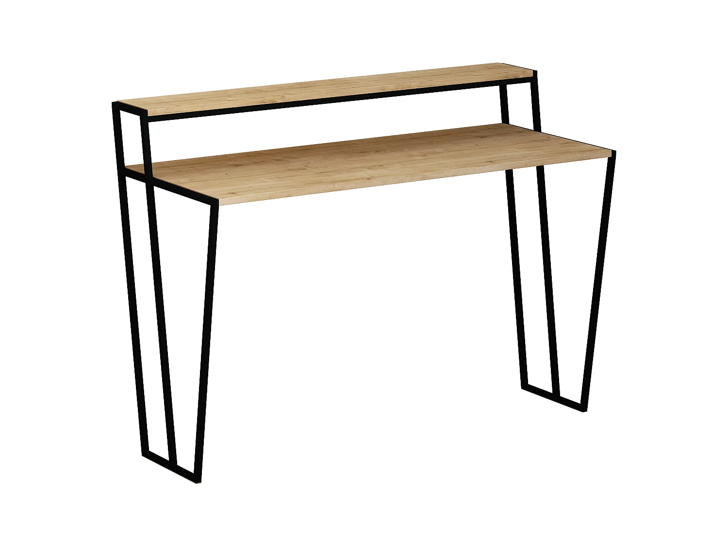 Schreibtisch Pal - Eiche - 124 x 57,6 x 91,5 cm