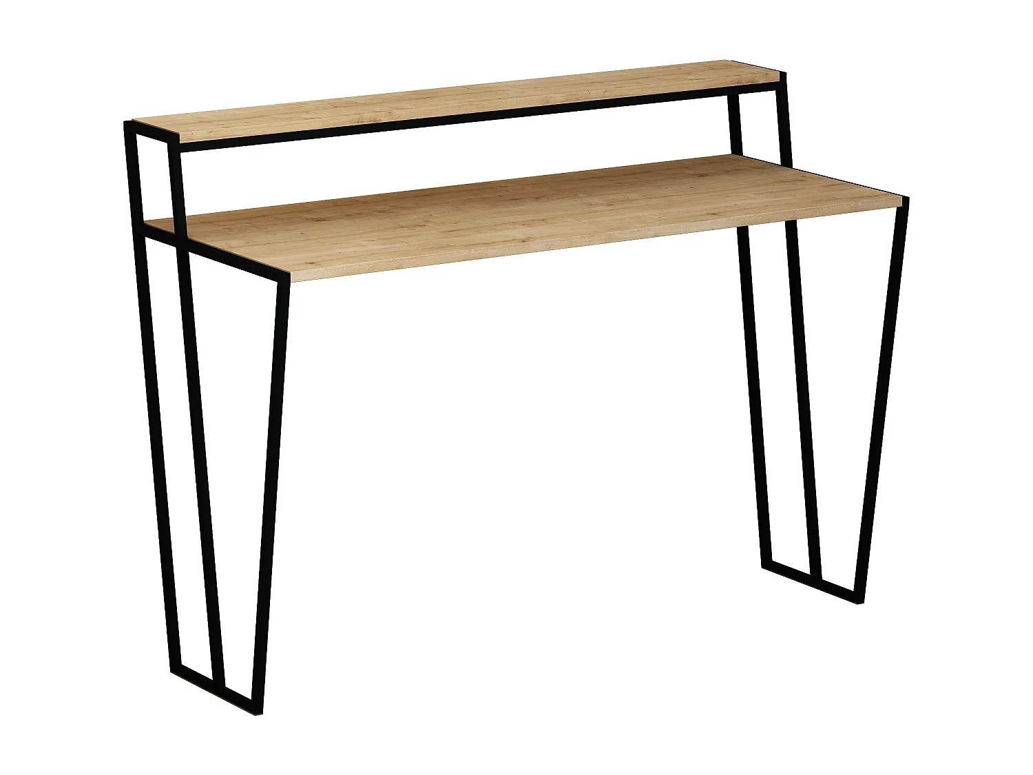 Schreibtisch Pal - Eiche - 124 x 57,6 x 91,5 cm