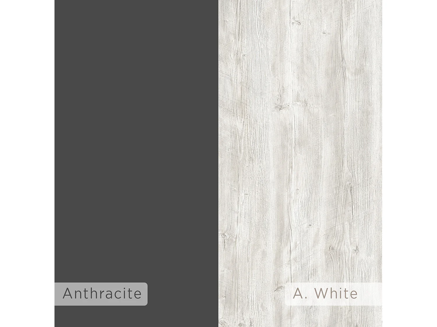 Arbeitstisch COWORK -  Altweiß-Anthrazit - 94 x 50 x 91 cm