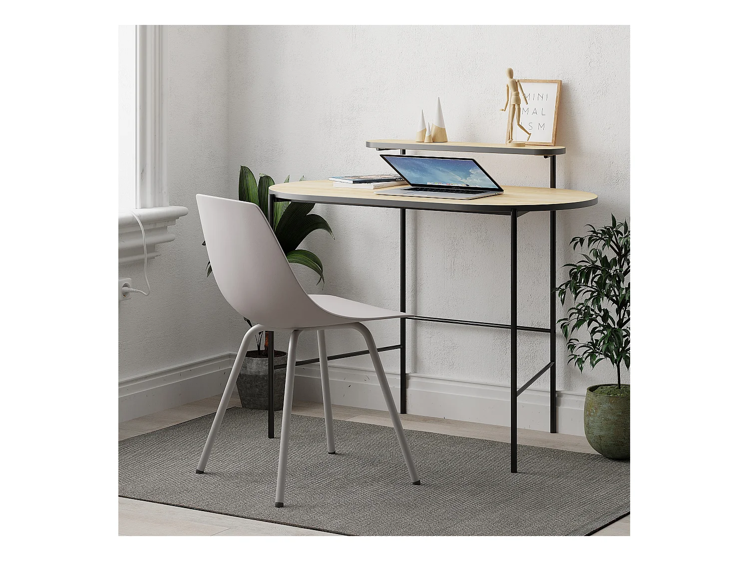Arbeitstisch LOUB - Eiche - 100 x 55 x 87 cm