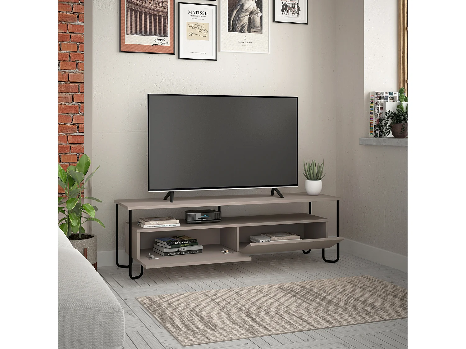 Tv - Unit CORNEA -  Mokka Grau - 150 x 42 x 45 cm